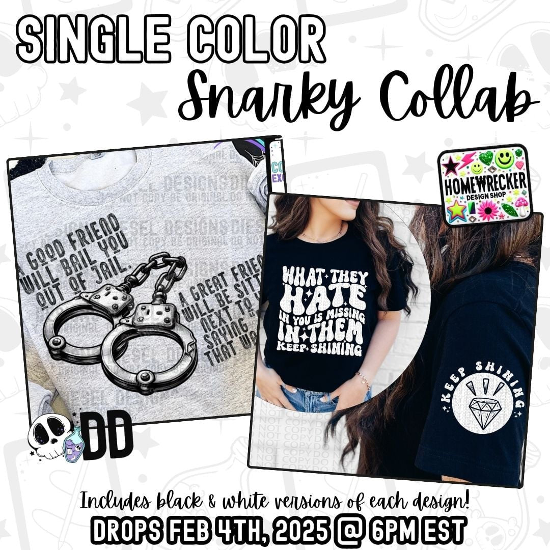 Snarky Single Color COLLAB  | 300 DPI | PNG | Pocket Sets | Collab | Digital File Only