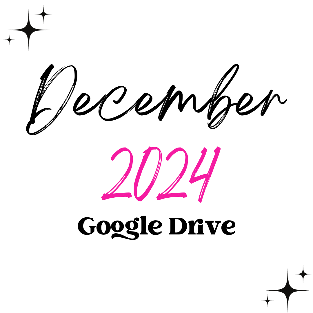 December 2024 Google Drive  | 300 DPI | Transparent PNG | Seamless | Tumbler Wraps