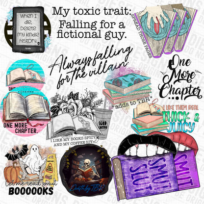 Book Lovers Bundle | 300 DPI | PNG | Seamless | Tumbler Wraps