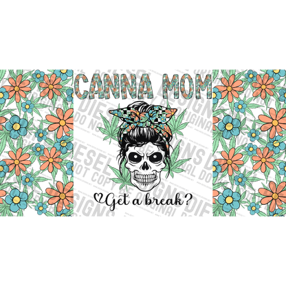 Canna Mom Libby | 300 DPI | 20 oz Skinny Tumbler Wrap