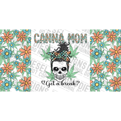 Canna Mom Dreads | 300 DPI PNG | 16 oz Libby Wrap