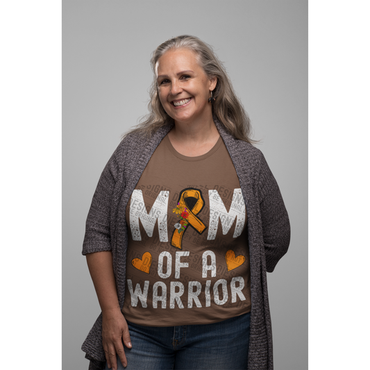 Mom of a Warrior Orange  | 300 DPI | Transparent PNG