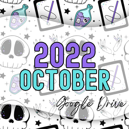 October 2022 Drive  | 300 DPI | Transparent PNG | Seamless | Tumbler Wraps | Clipart