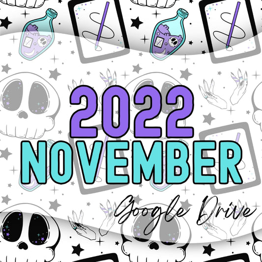 November 2022 Drive | 300 DPI | Transparent PNG | Seamless | Tumbler Wraps | Clipart