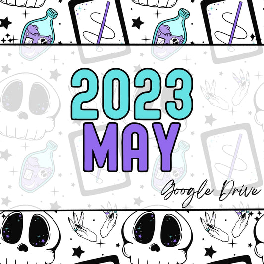 May 2023 | Monthly Drive | 300 DPI | Transparent PNG | Seamless | Tumbler Wraps | Clipart