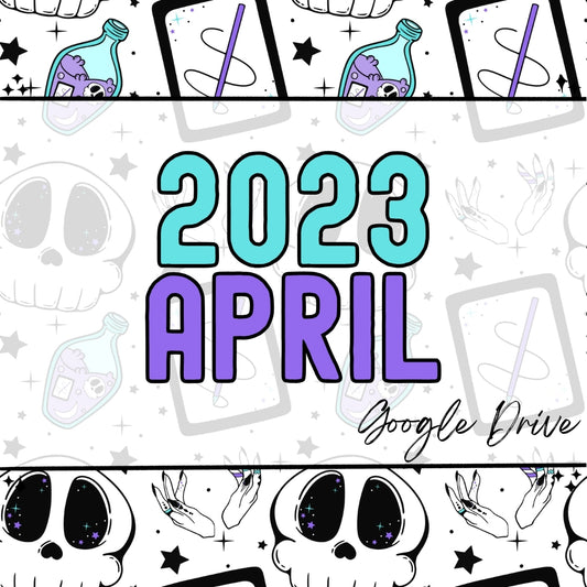 April 2023 | Monthly Drive | 300 DPI | Transparent PNG | Seamless | Tumbler Wraps | Clipart