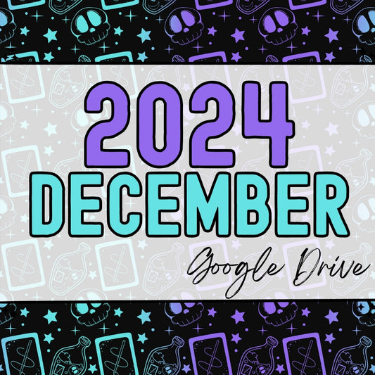 December 2024 Google Drive  | 300 DPI | Transparent PNG | Seamless | Tumbler Wraps