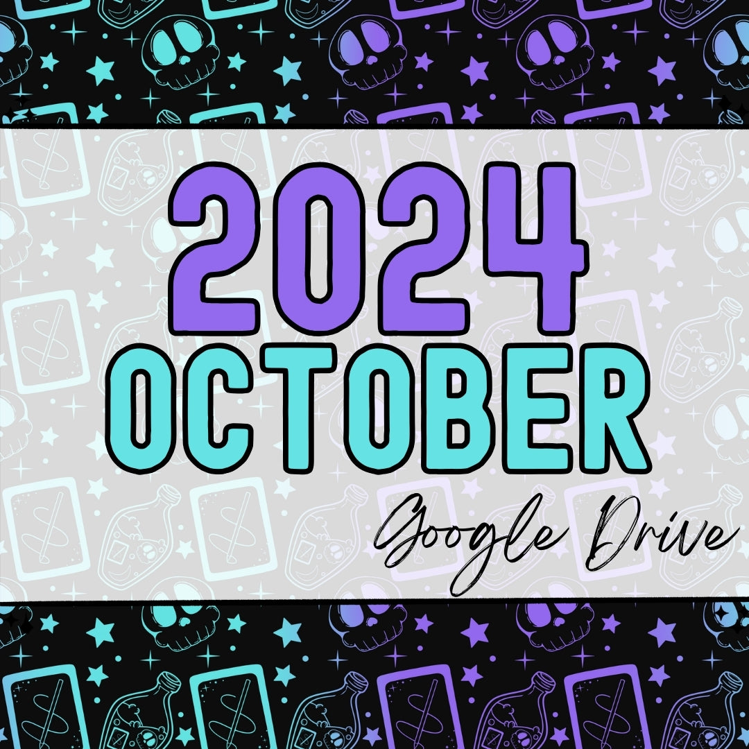 October 2024 Google Drive  | 300 DPI | Transparent PNG | Seamless | Tumbler Wraps