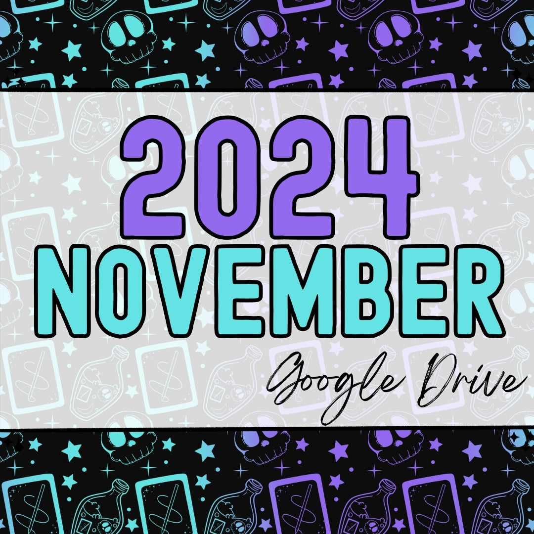 November 2024 Google Drive  | 300 DPI | Transparent PNG | Seamless | Tumbler Wraps