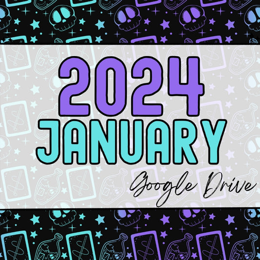 January 2024 Google Drive | 300 DPI | Transparent PNG | Seamless | Tumbler Wraps | Clipart