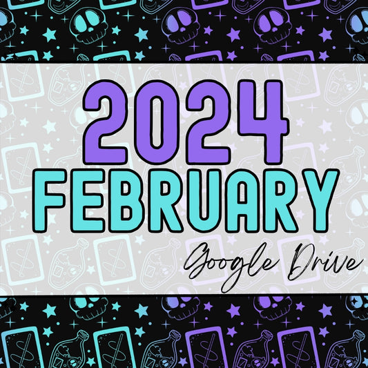 February 2024 Google Drive | 300 DPI | Transparent PNG | Seamless | Tumbler Wraps | Clipart