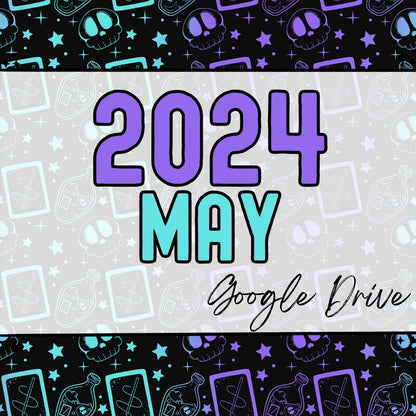 May 2024 Google Drive | 300 DPI | Transparent PNG | Seamless | Tumbler Wraps