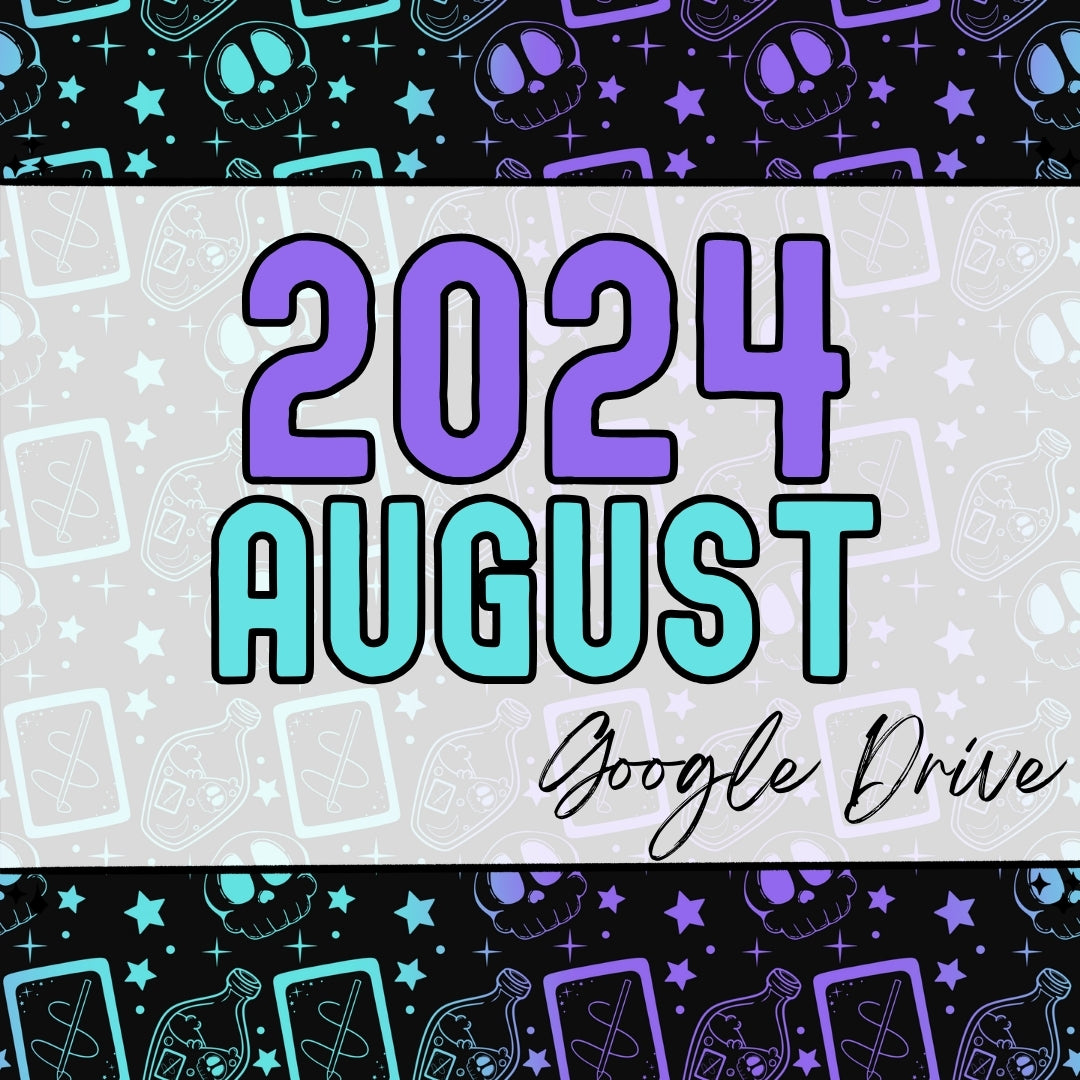 August 2024 Google Drive | 300 DPI | Transparent PNG | Seamless | Tumbler Wraps