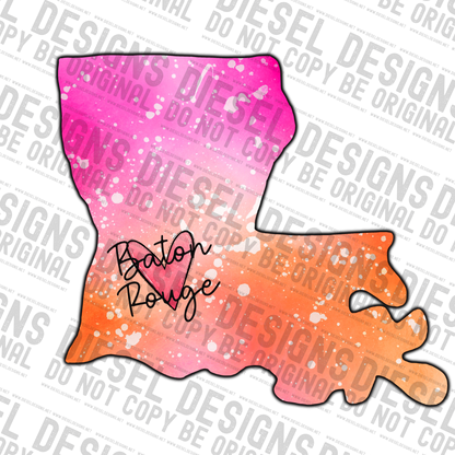 Louisana Pink Heart | 300 DPI | Transparent PNG