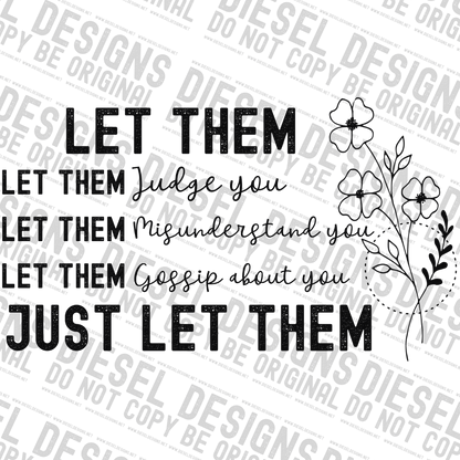 Just let them | 300 DPI | Transparent PNG