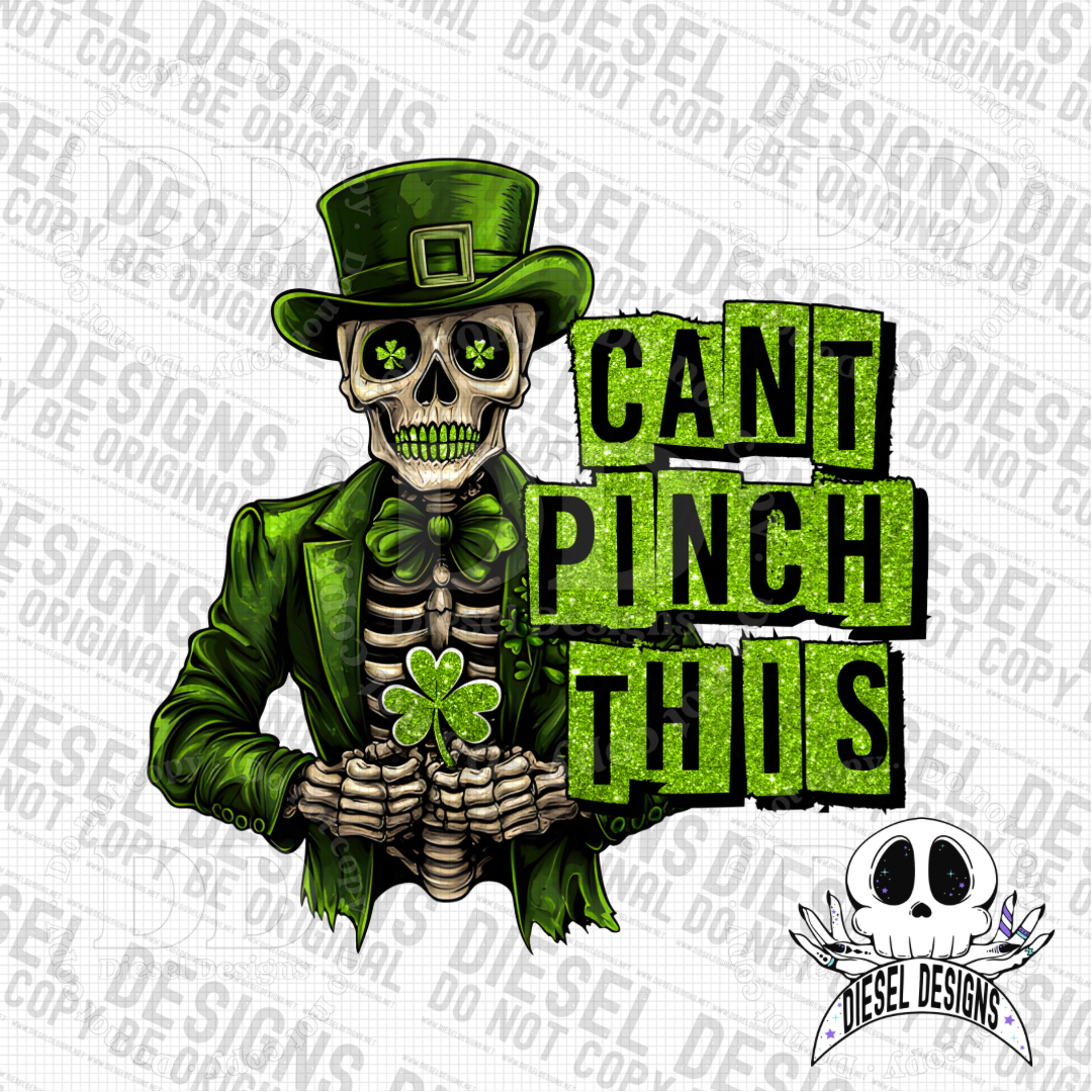 Can’t Pinch This Glittered PNG  | 300 DPI | Transparent PNG | Digital File Only