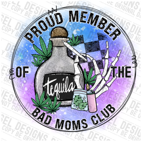 Bad Moms Club - Alcohol & Maryjane | 300 DPI | Transparent PNG