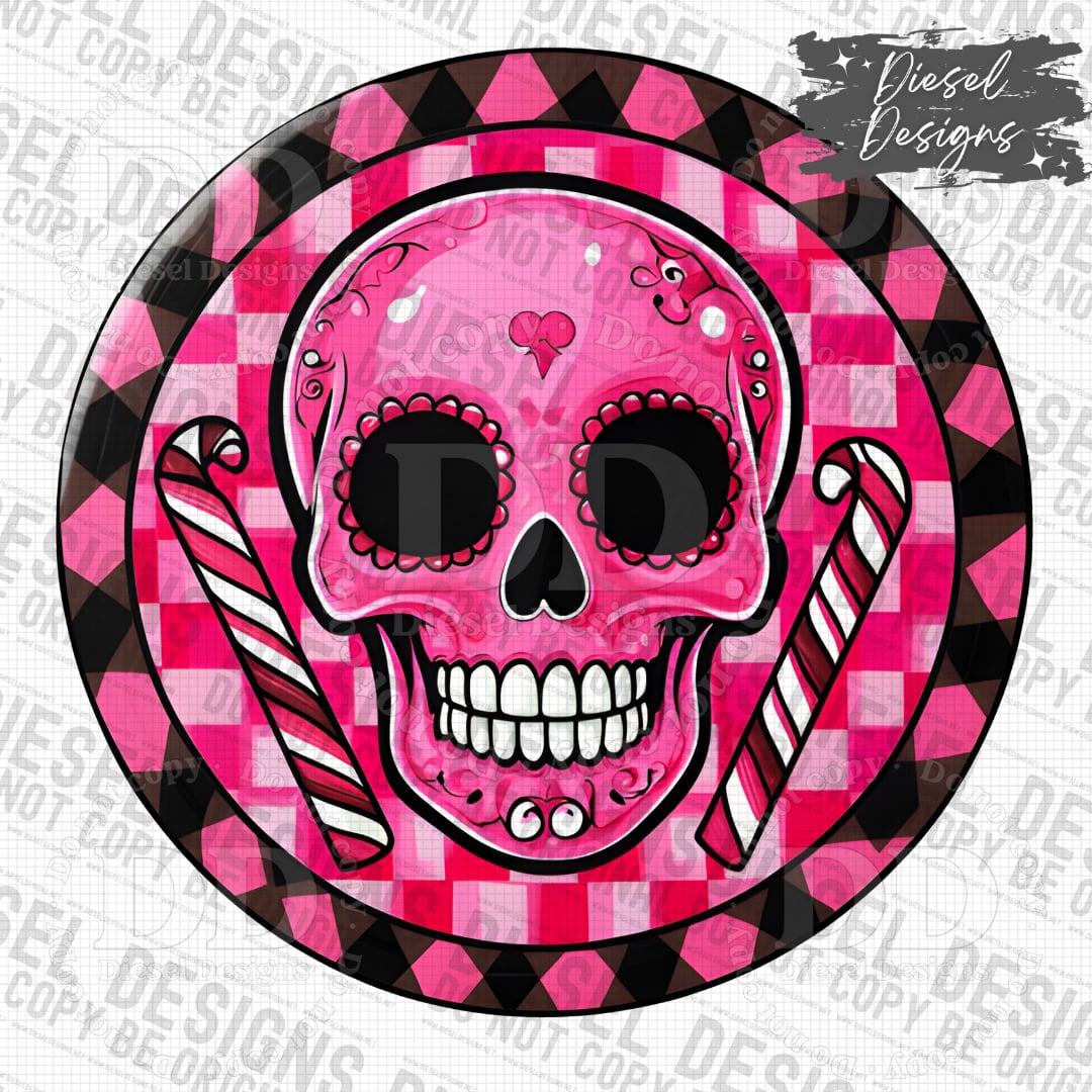 Sugar Skull Christmas PNG  | 300 DPI | Transparent PNG | Digital File Only