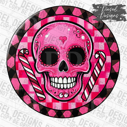 Sugar Skull Christmas PNG  | 300 DPI | Transparent PNG | Digital File Only