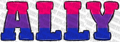 Bisexual Ally | 300 DPI | Transparent PNG