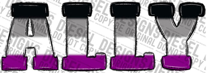 Asexual Ally | 300 DPI | Transparent PNG