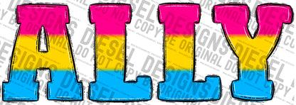 Pansexual Ally | 300 DPI | Transparent PNG