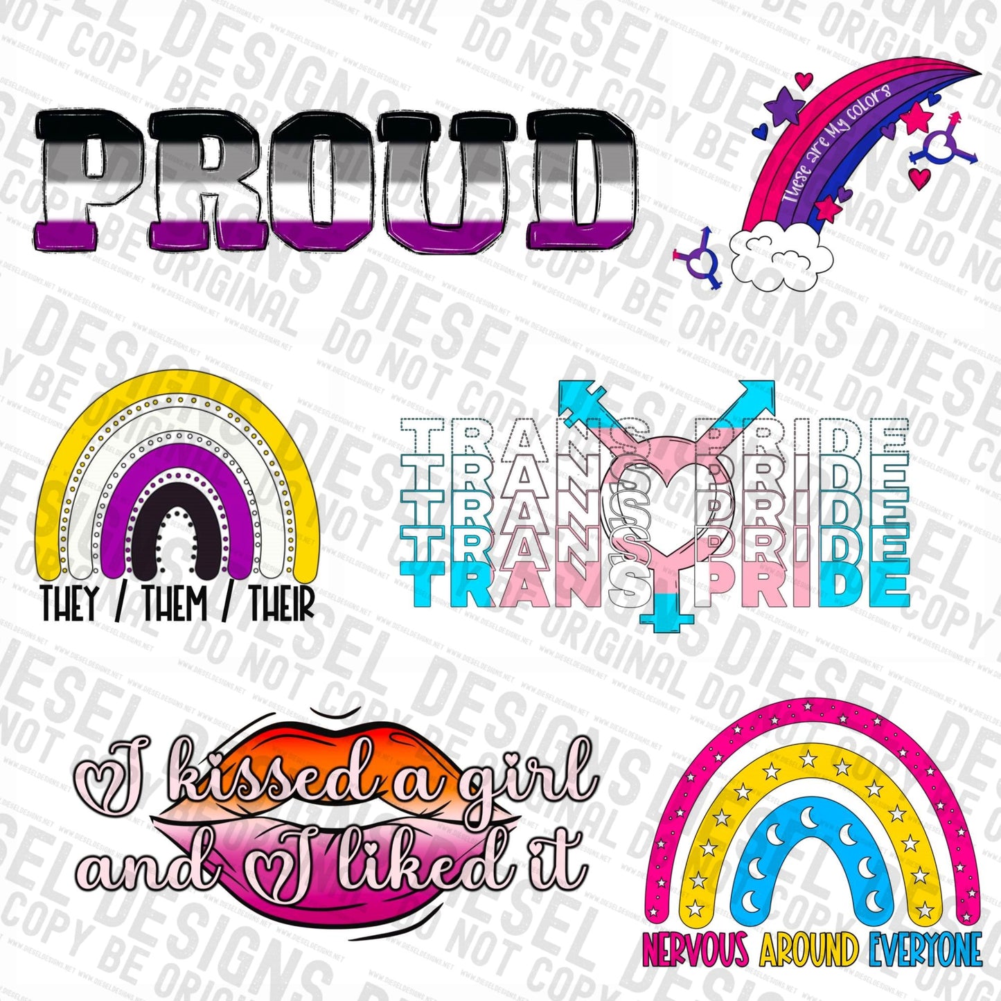 Pride Bundle - Sublimation Files | 300 DPI | PNG | Sublimation Files | 76 Files