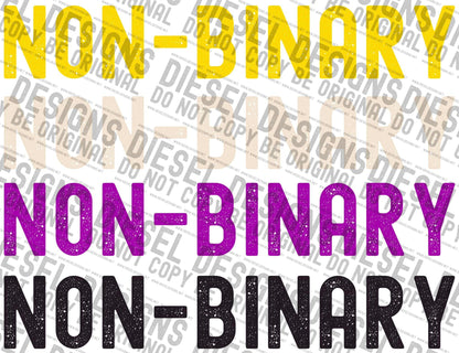 Non Binary | 300 DPI | Transparent PNG