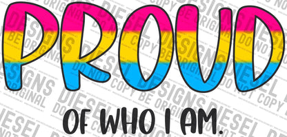 Pansexual proud of who i am | 300 DPI | Transparent PNG