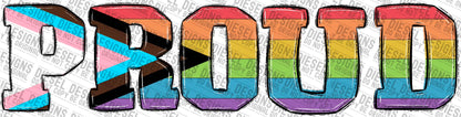 Pride Proud Progression | 300 DPI | Transparent PNG