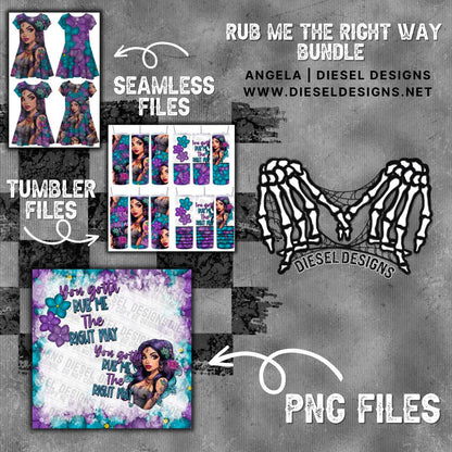 Gotta rub me the right way Bundle | 300 DPI | PNG | Seamless | Tumbler Wraps