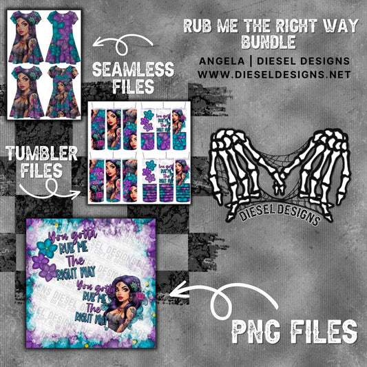 Gotta rub me the right way Bundle | 300 DPI | PNG | Seamless | Tumbler Wraps