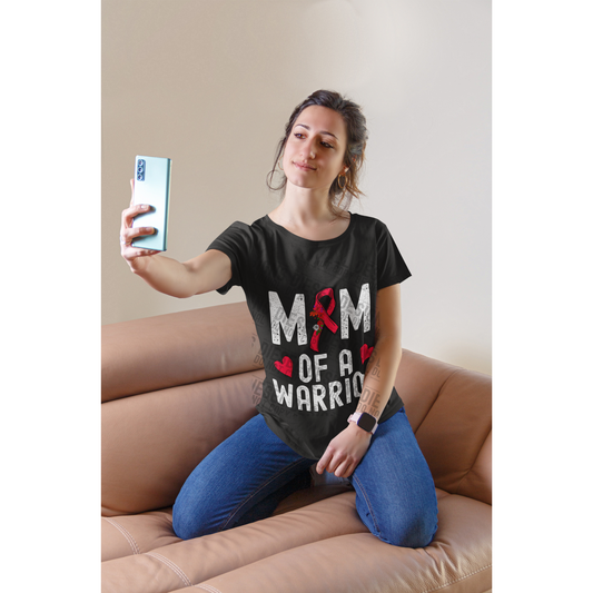 Mom of a Warrior red  | 300 DPI | Transparent PNG