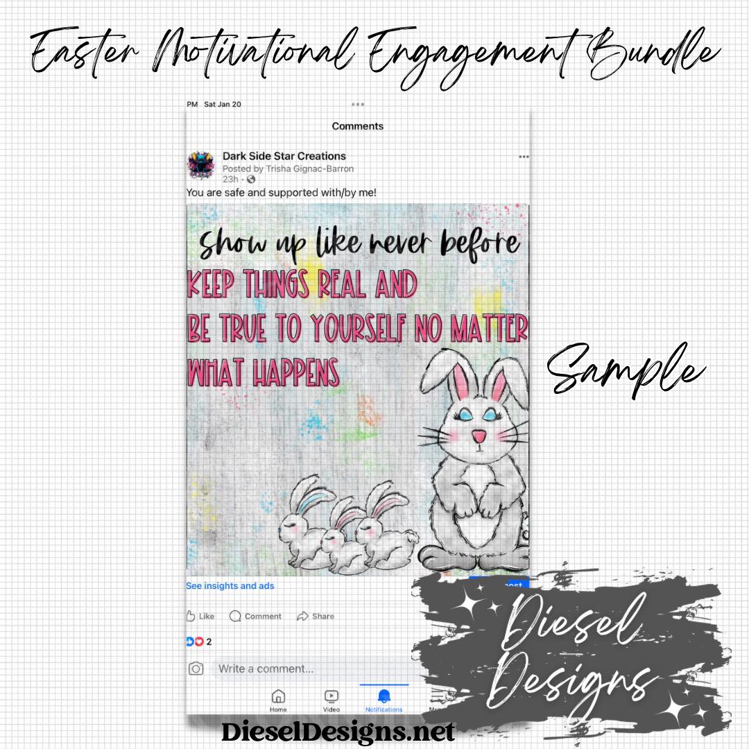 Easter Daily Affirmations | Engagement graphics | 40 Files