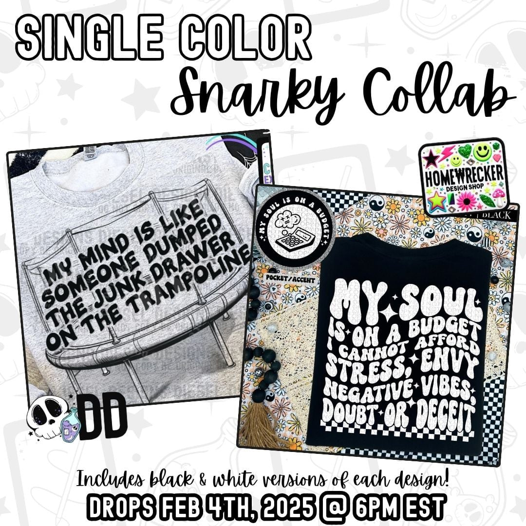 Snarky Single Color COLLAB  | 300 DPI | PNG | Pocket Sets | Collab | Digital File Only