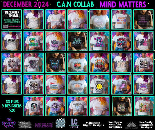 Creative Alliance Network: Mind Matters | 300 DPI | PNG | Seamless | Tumbler Wraps | Collab | Digital File Only