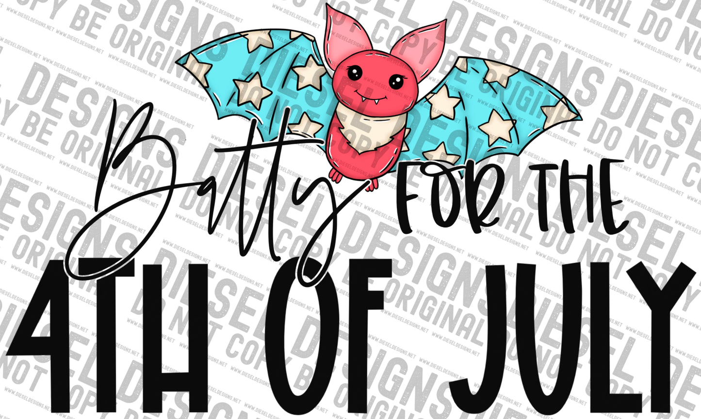 Batty 4th of July  | 300 DPI | Transparent PNG