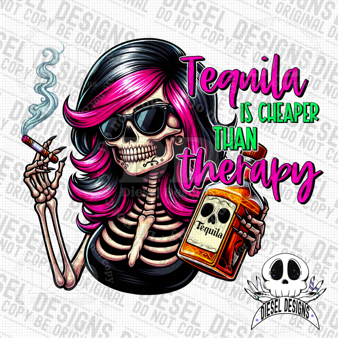 Tequila Is Cheaper PNG  | 300 DPI | Transparent PNG | Digital File Only