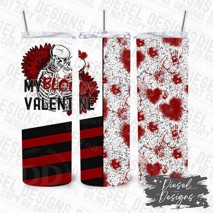 My Bloody Valentine | 300 DPI | PNG | Seamless | Tumbler Wraps