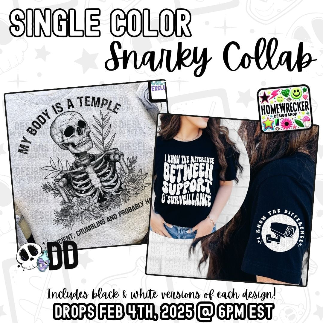 Snarky Single Color COLLAB  | 300 DPI | PNG | Pocket Sets | Collab | Digital File Only