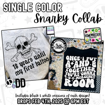 Snarky Single Color COLLAB  | 300 DPI | PNG | Pocket Sets | Collab | Digital File Only