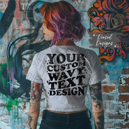 Custom Wavy Text Designs | 300 DPI PNG | 1-2 BIZ DAY TAT