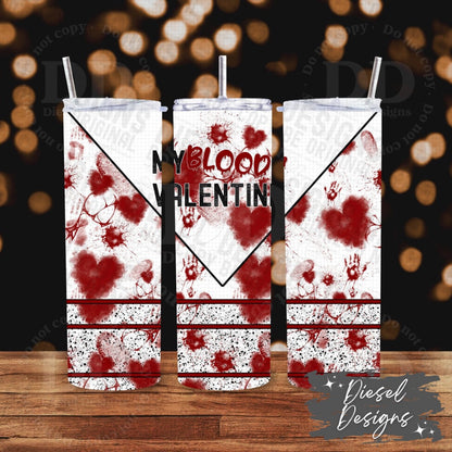 My Bloody Valentine | 300 DPI | PNG | Seamless | Tumbler Wraps