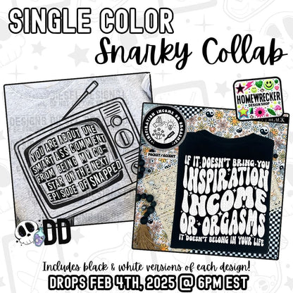 Snarky Single Color COLLAB  | 300 DPI | PNG | Pocket Sets | Collab | Digital File Only