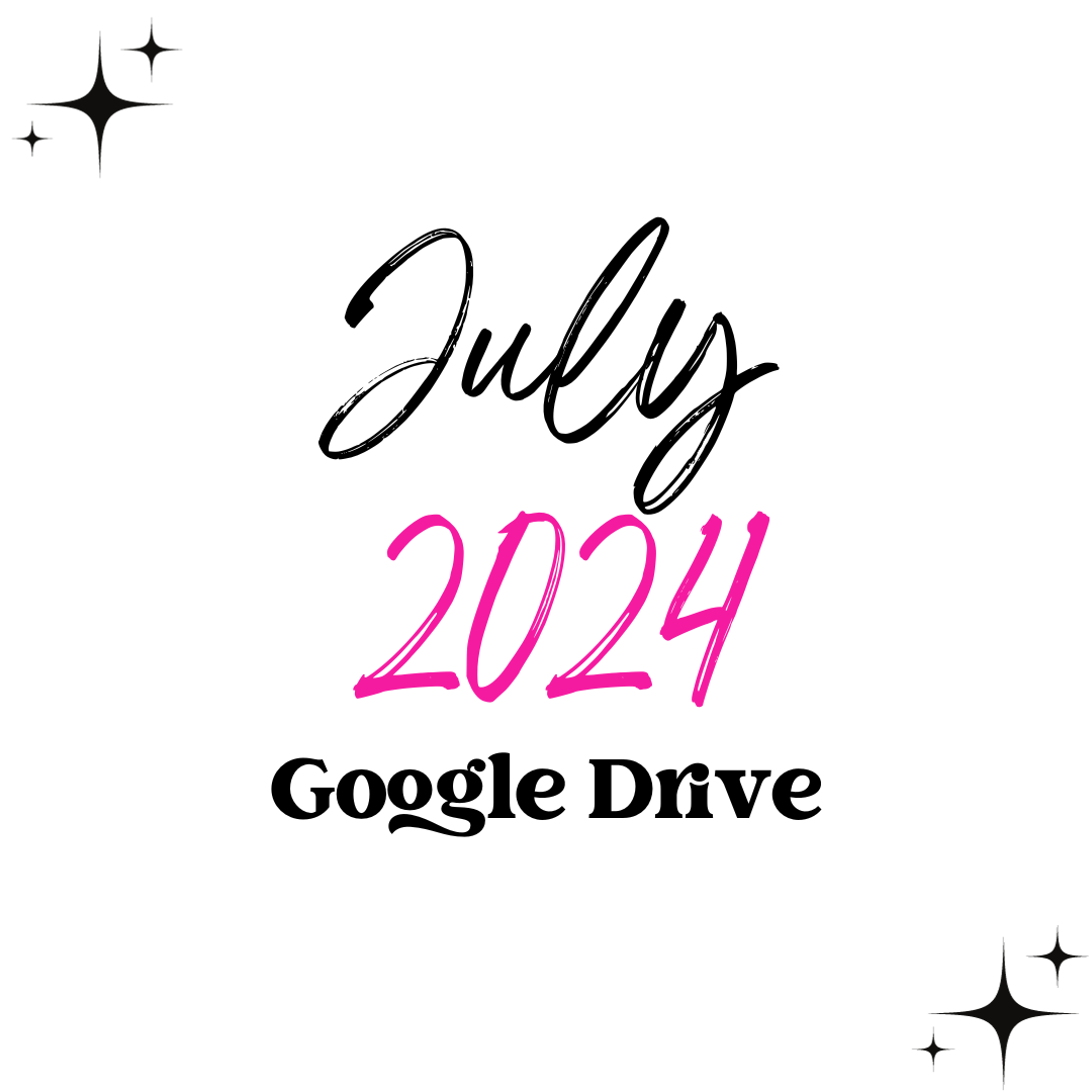 July 2024 Google Drive  | 300 DPI | Transparent PNG | Seamless | Tumbler Wraps |