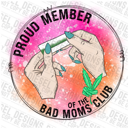 Bad Moms Club - Joint with Peace sign | 300 DPI | Transparent PNG