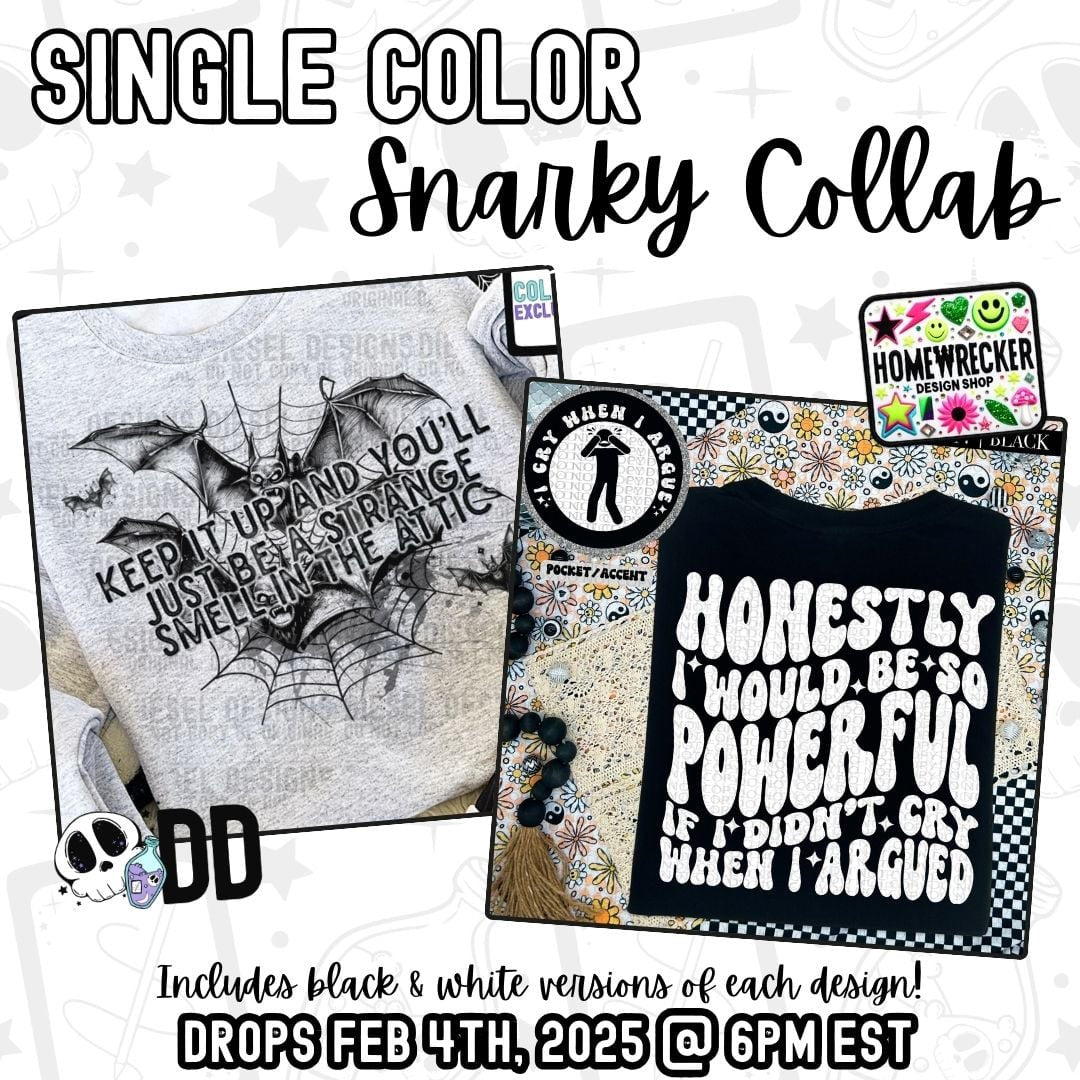 Snarky Single Color COLLAB  | 300 DPI | PNG | Pocket Sets | Collab | Digital File Only