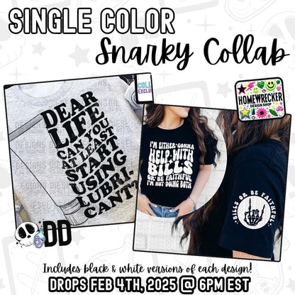 Snarky Single Color COLLAB  | 300 DPI | PNG | Pocket Sets | Collab | Digital File Only