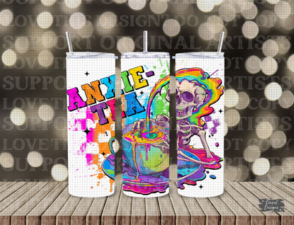 Anxie-Tea Tumbler | 20oz. Tumbler Wrap | 300 DPI | Digital File Only