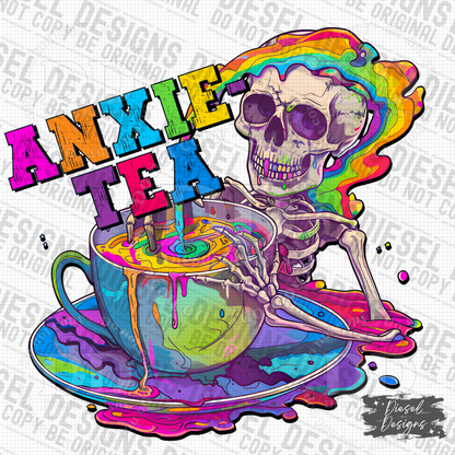 Anxie-Tea PNG  | 300 DPI | Transparent PNG | Digital File Only